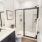 walk-in shower in bright bathroom